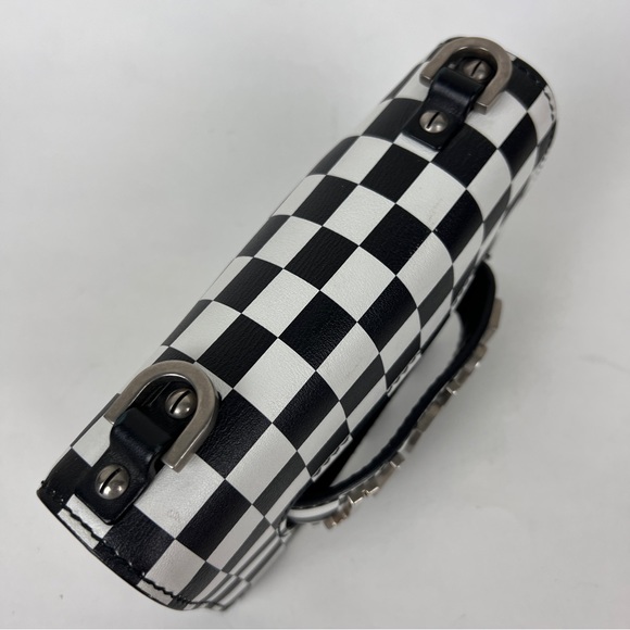 Christian Dior J’Adior Check Black White Checkered Flap Leather Bag - Picture 8 of 11